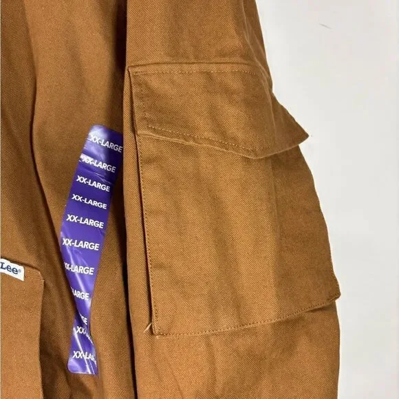 NWT Lee Workwear 1989 Heavy Caramel Tan Canvas Bomber Jacket Coat XLarge NWT - Picture 8 of 8